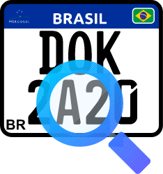 Consultar multa pela placa de moto dok despachante, ilustração de uma placa e lupa