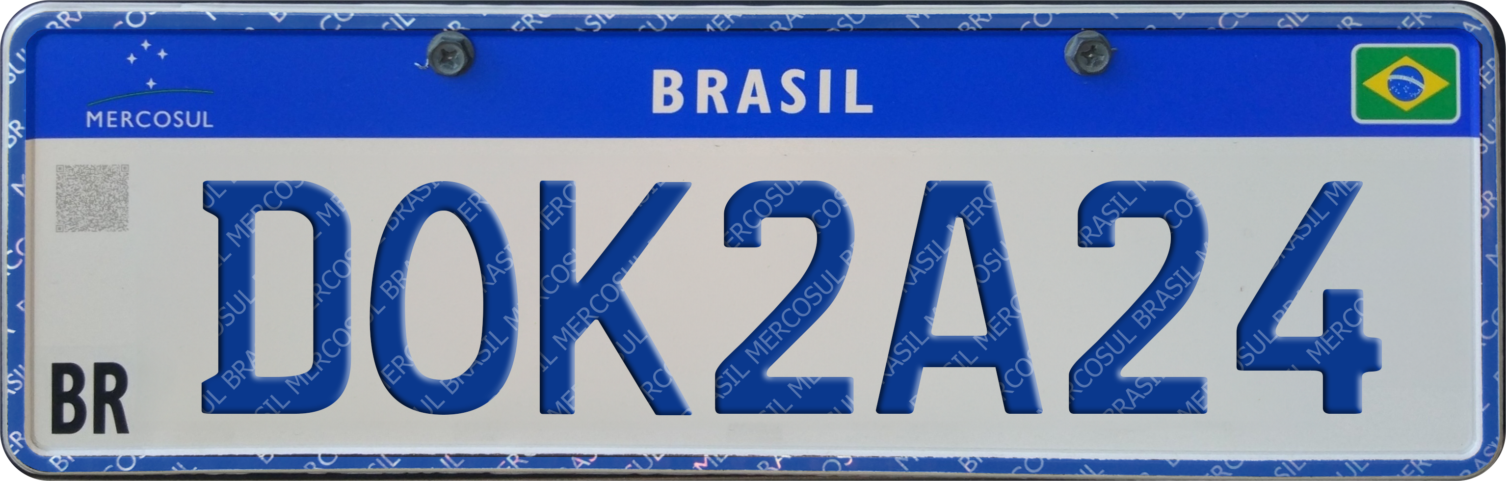 Ilustração de uma placa azul DOK 2024