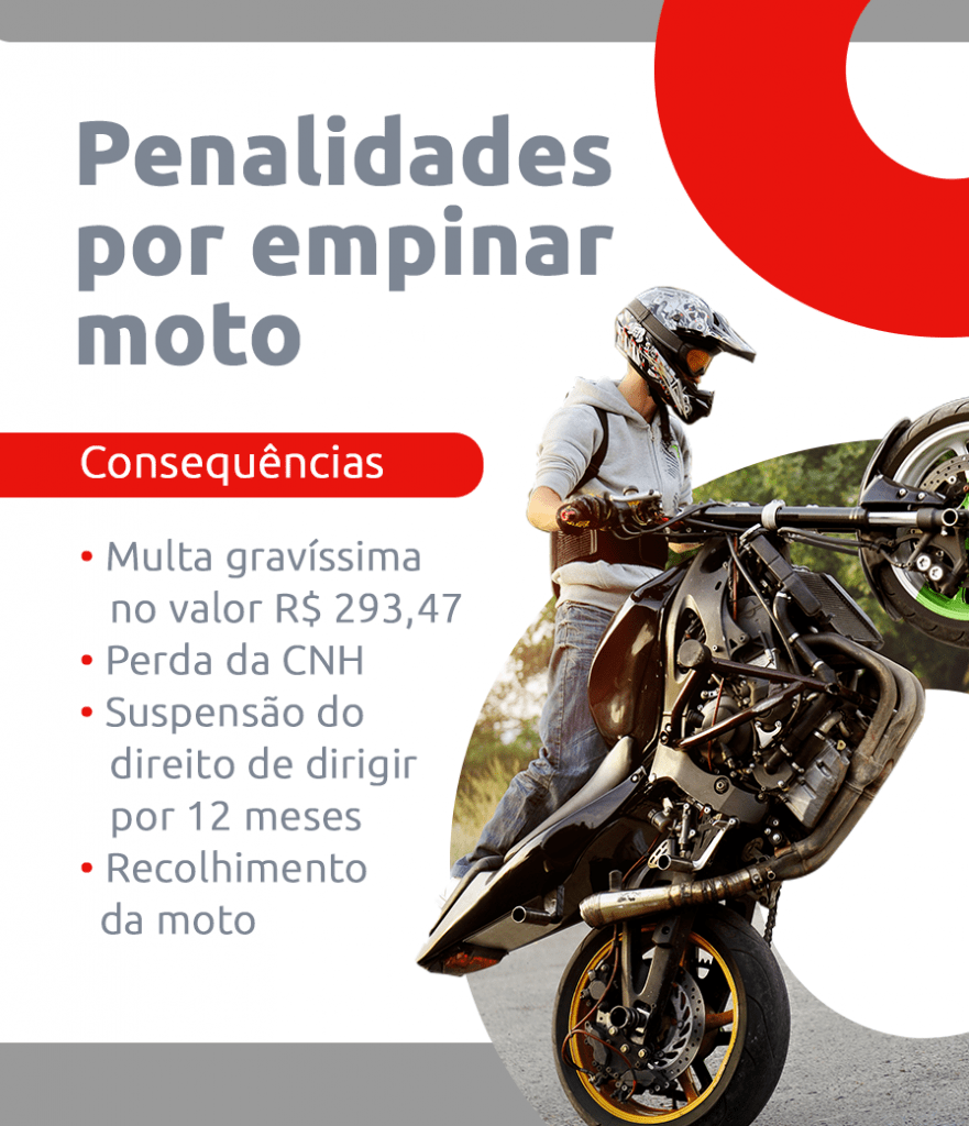 Infográfico multa por empinar moto - DOK Despachante